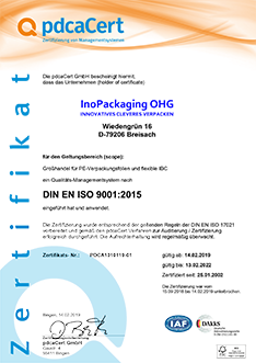 Zertifizierung nach DIN EN ISO 9001:2015