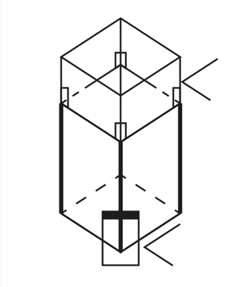 Big Bag in Abmessungen 91x91x125