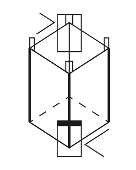 Big Bag in Abmessungen 91x91x145