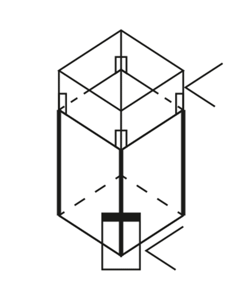 Big Bag in Abmessungen 97x97x125